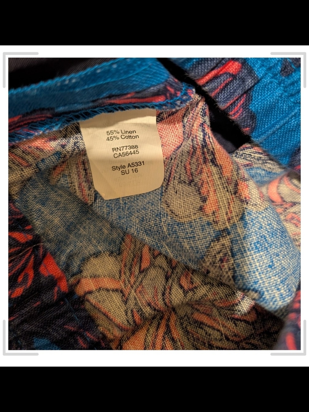 Pre-owned J. Crew Blue Shorts with Red Floral Print - Picture 4 of 7